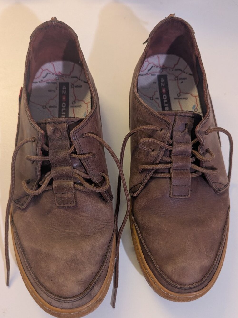 Oliberté Oliberte Anbesso Premium Brown Suede Leather Oxford Casual Sneakers - M